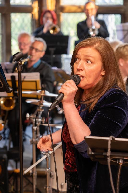 Julie Harber with the Jones Jazz Orchestra - David Kinsey Photography